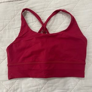 Lululemon Fuchsia Long Line Energy Bra